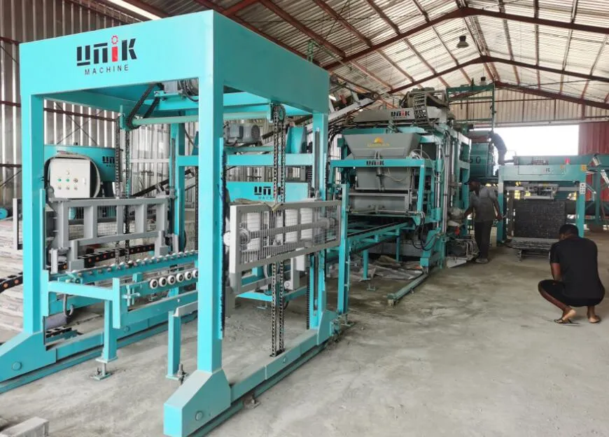 Lini Produksi Blok Beton Otomatis Penuh UNIK: Solusi Cerdas Terpadu mulai dari Batching hingga Palletizing